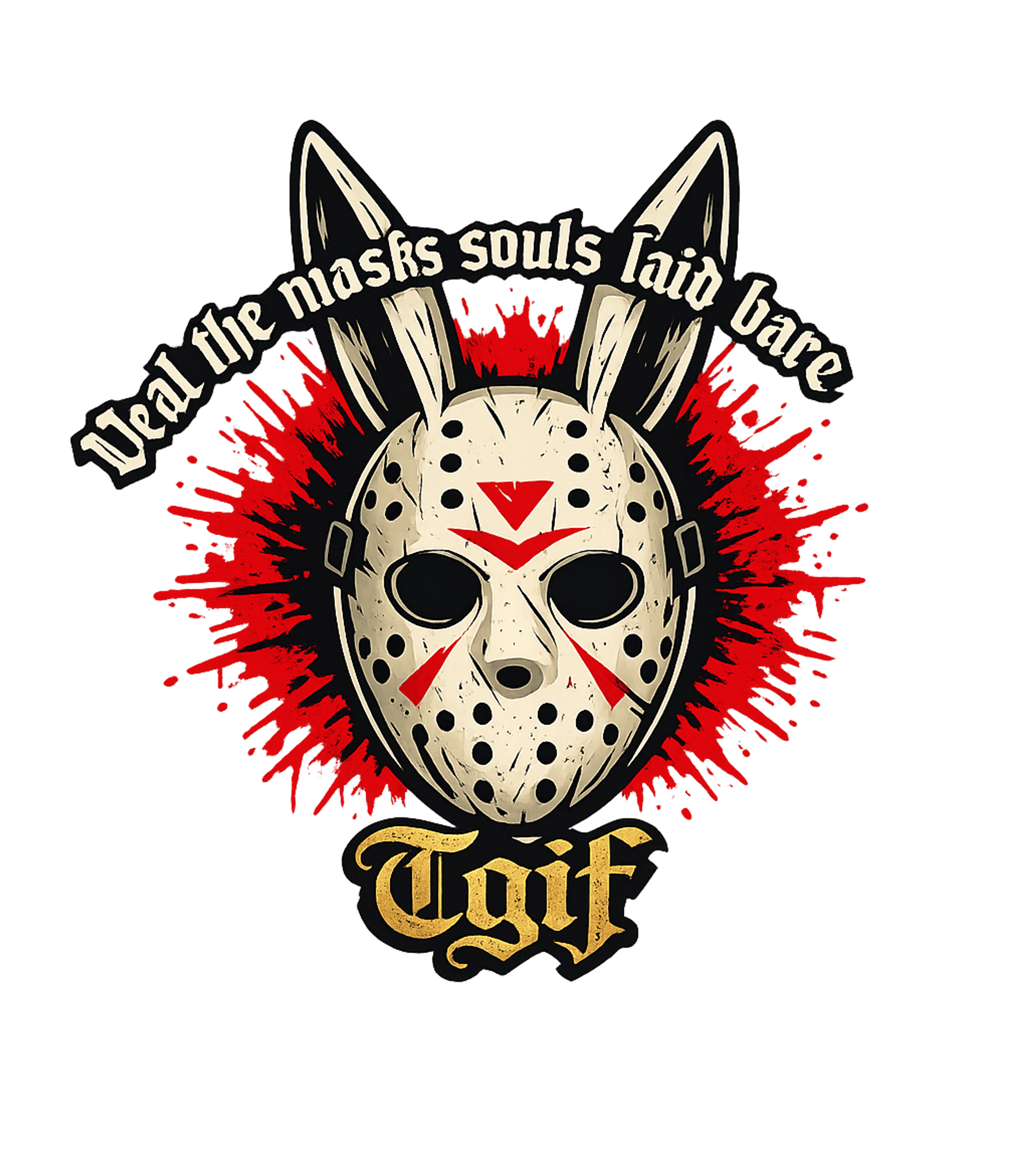 TGIF Slasher Bunny halloween Premium T-Shirt featuring Unleash your dark humor with this unique design featuring a – designed by Geoff Brown @ SunFrog TGIF Slasher Bunny halloween Premium T-Shirt featuring Unleash your dark humor with this unique design featuring a – designed by Geoff Brown @ SunFrog