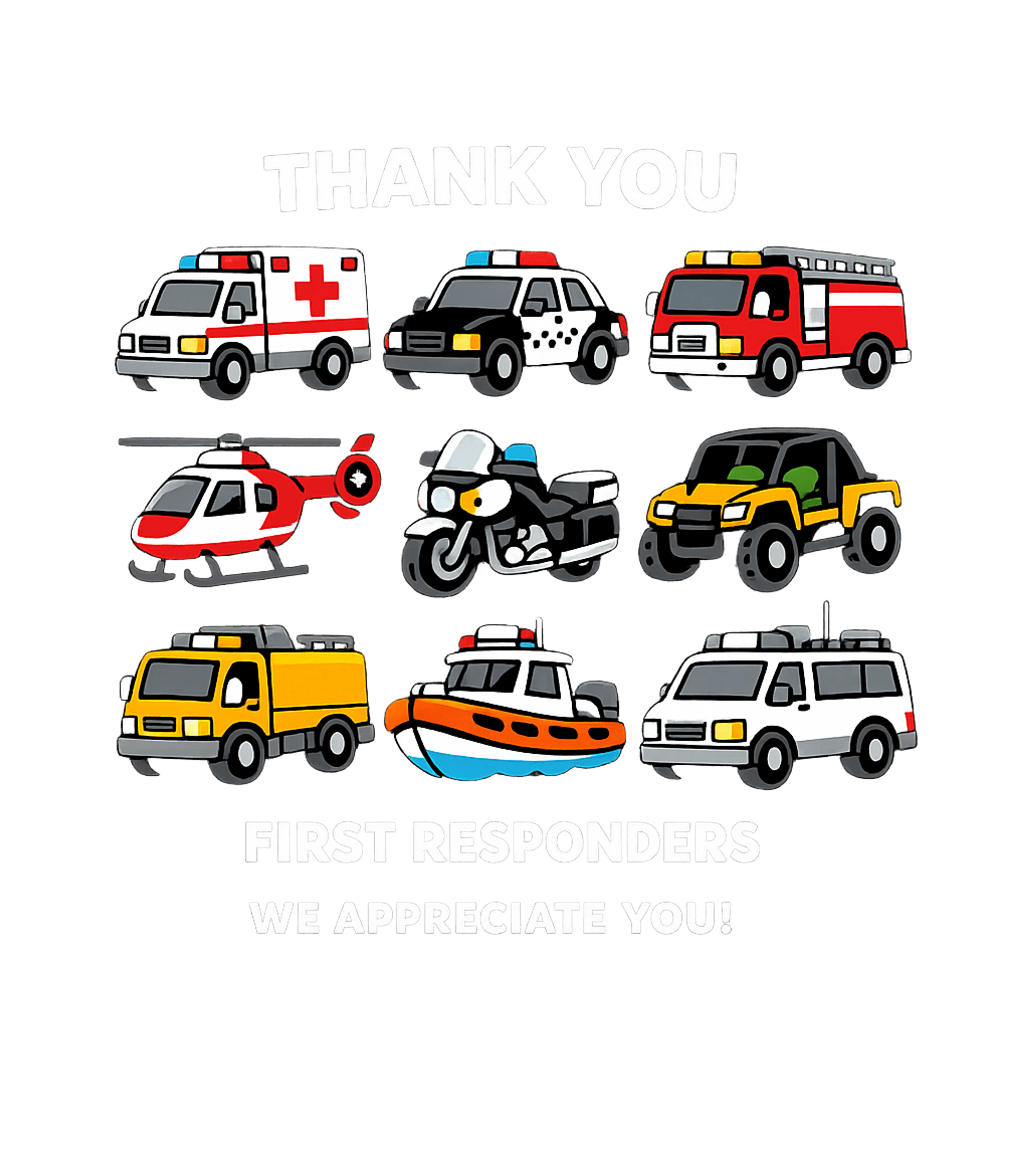 Thank You First Responders First Responders Crewneck Sweatshirt featuring This vibrant graphic tee celebrates the brave first responde – designed by Geoff Brown @ SunFrog Thank You First Responders First Responders Crewneck Sweatshirt featuring This vibrant graphic tee celebrates the brave first responde – designed by Geoff Brown @ SunFrog