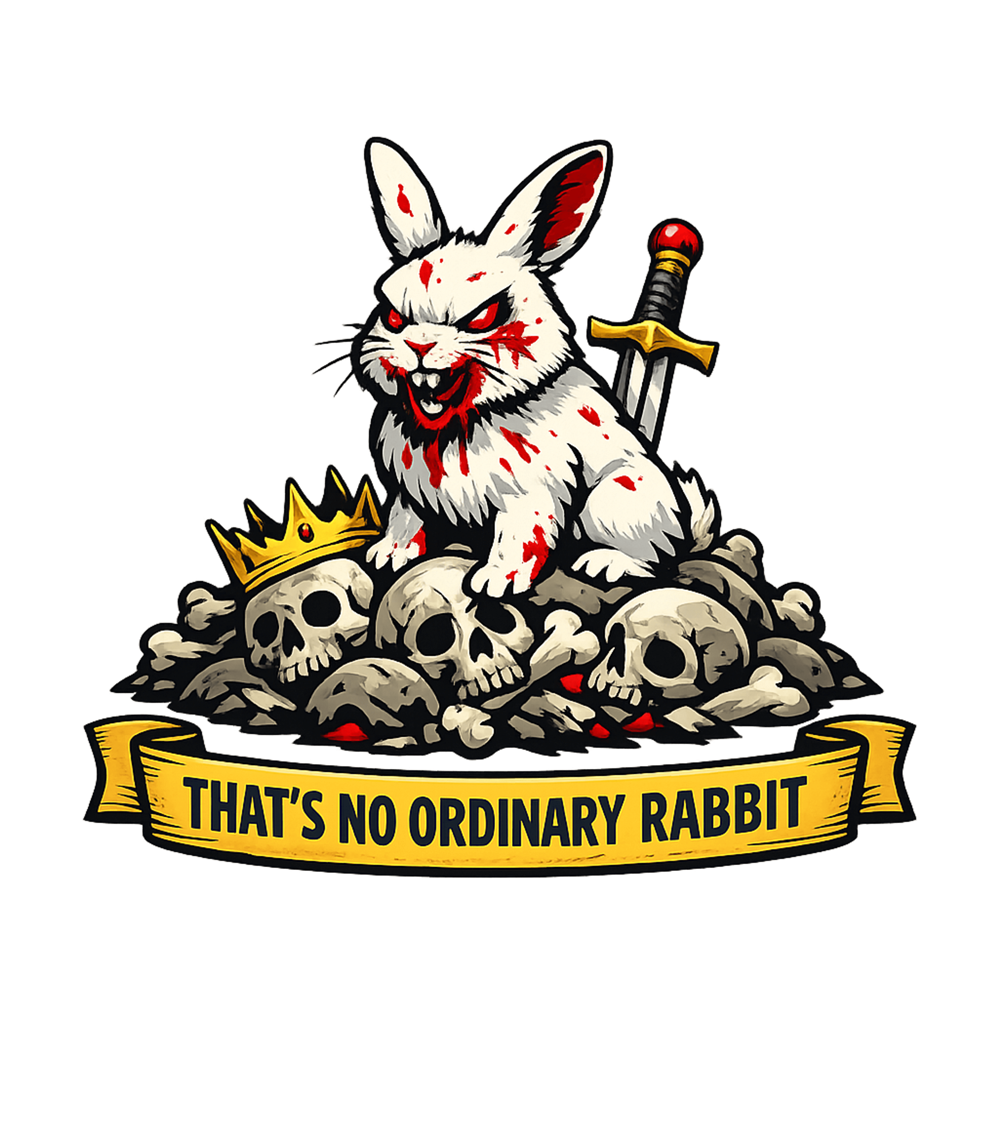 That's No Ordinary Rabbit Meme Humor Premium T-Shirt featuring Embrace dark humor with this iconic design featuring a blood – designed by Geoff Brown @ SunFrog That's No Ordinary Rabbit Meme Humor Premium T-Shirt featuring Embrace dark humor with this iconic design featuring a blood – designed by Geoff Brown @ SunFrog