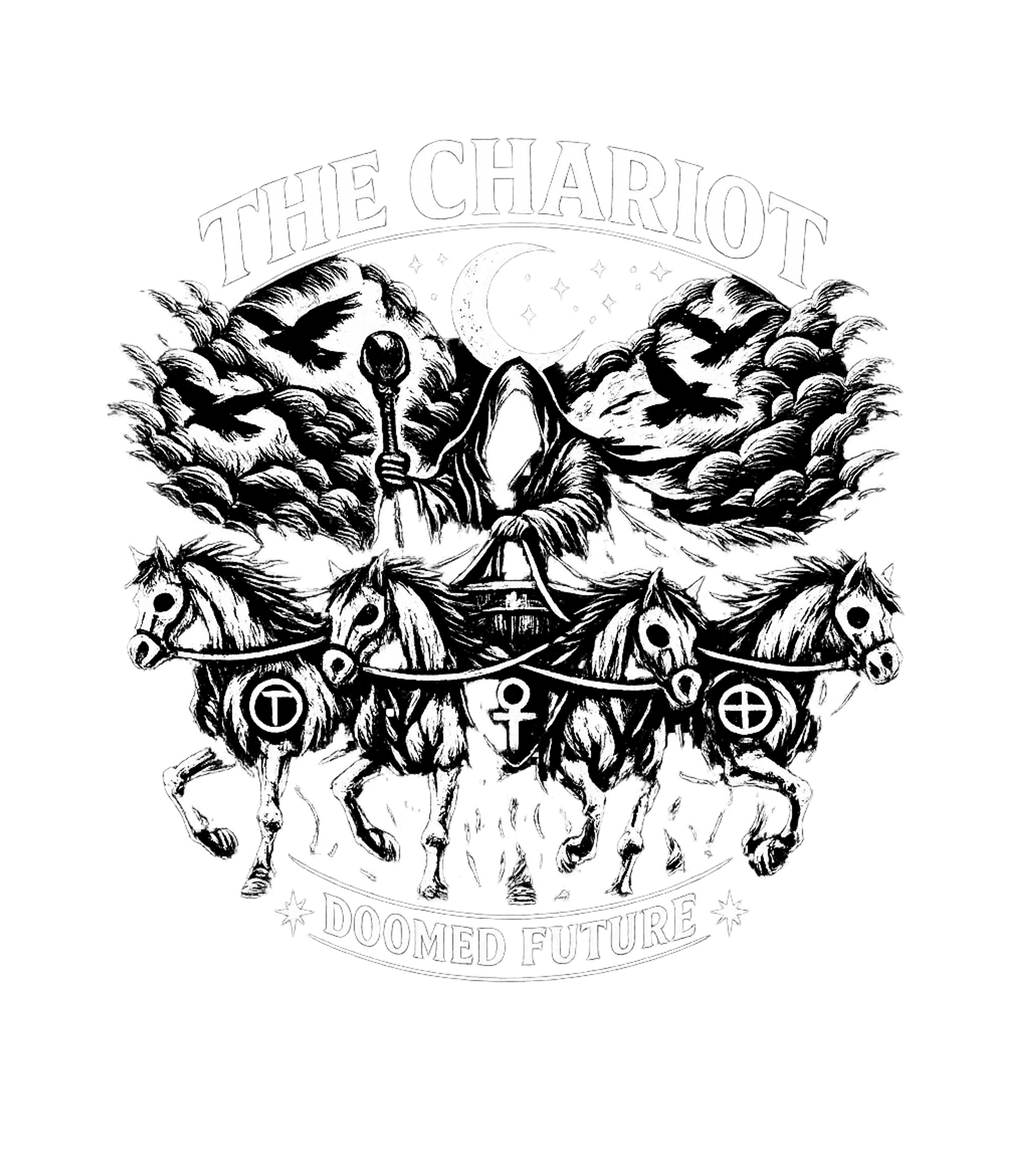 The Chariot Doomed Future Music Hooded Sweatshirt featuring This intense graphic features a grim reaper-like figure driv – designed by Geoff Brown @ SunFrog The Chariot Doomed Future Music Hooded Sweatshirt featuring This intense graphic features a grim reaper-like figure driv – designed by Geoff Brown @ SunFrog