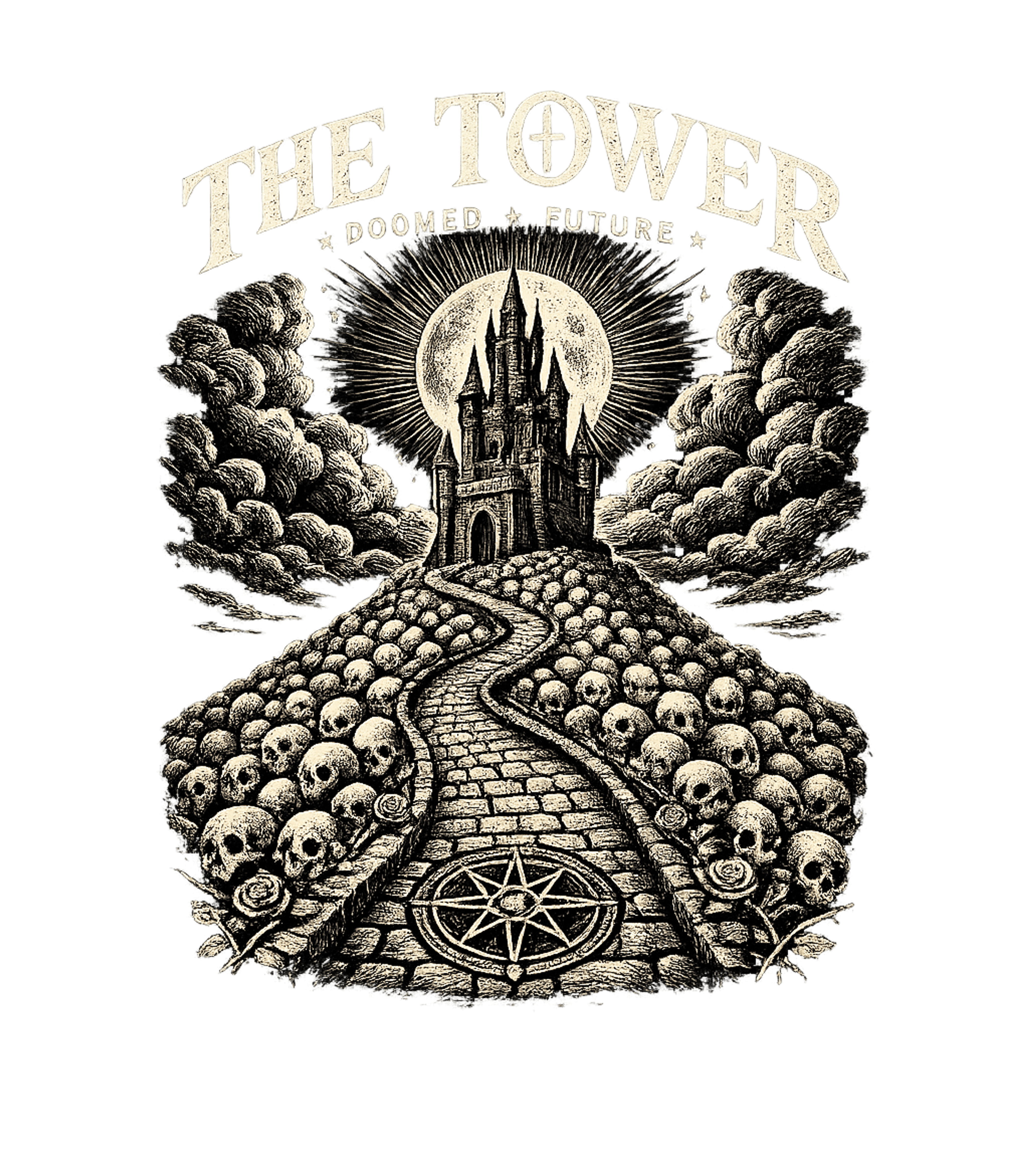The Tower Doomed Future halloween Premium T-Shirt featuring Embrace the mystique with this striking gothic artwork featu – designed by Geoff Brown @ SunFrog The Tower Doomed Future halloween Premium T-Shirt featuring Embrace the mystique with this striking gothic artwork featu – designed by Geoff Brown @ SunFrog