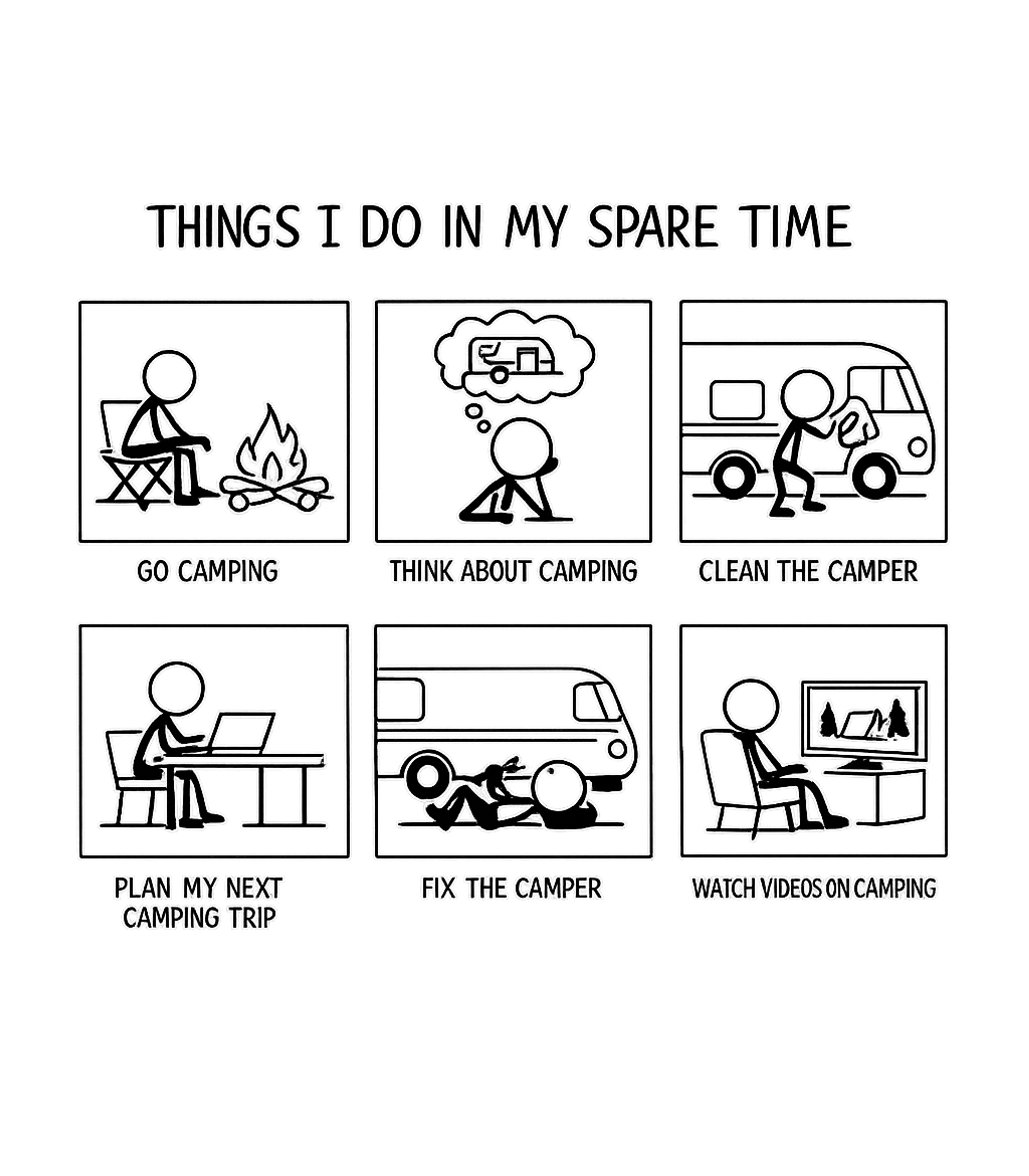 Things I Do Camping Camping Premium T-Shirt featuring This fun graphic tee humorously depicts the daily life of a – designed by Geoff Brown @ SunFrog Things I Do Camping Camping Premium T-Shirt featuring This fun graphic tee humorously depicts the daily life of a – designed by Geoff Brown @ SunFrog