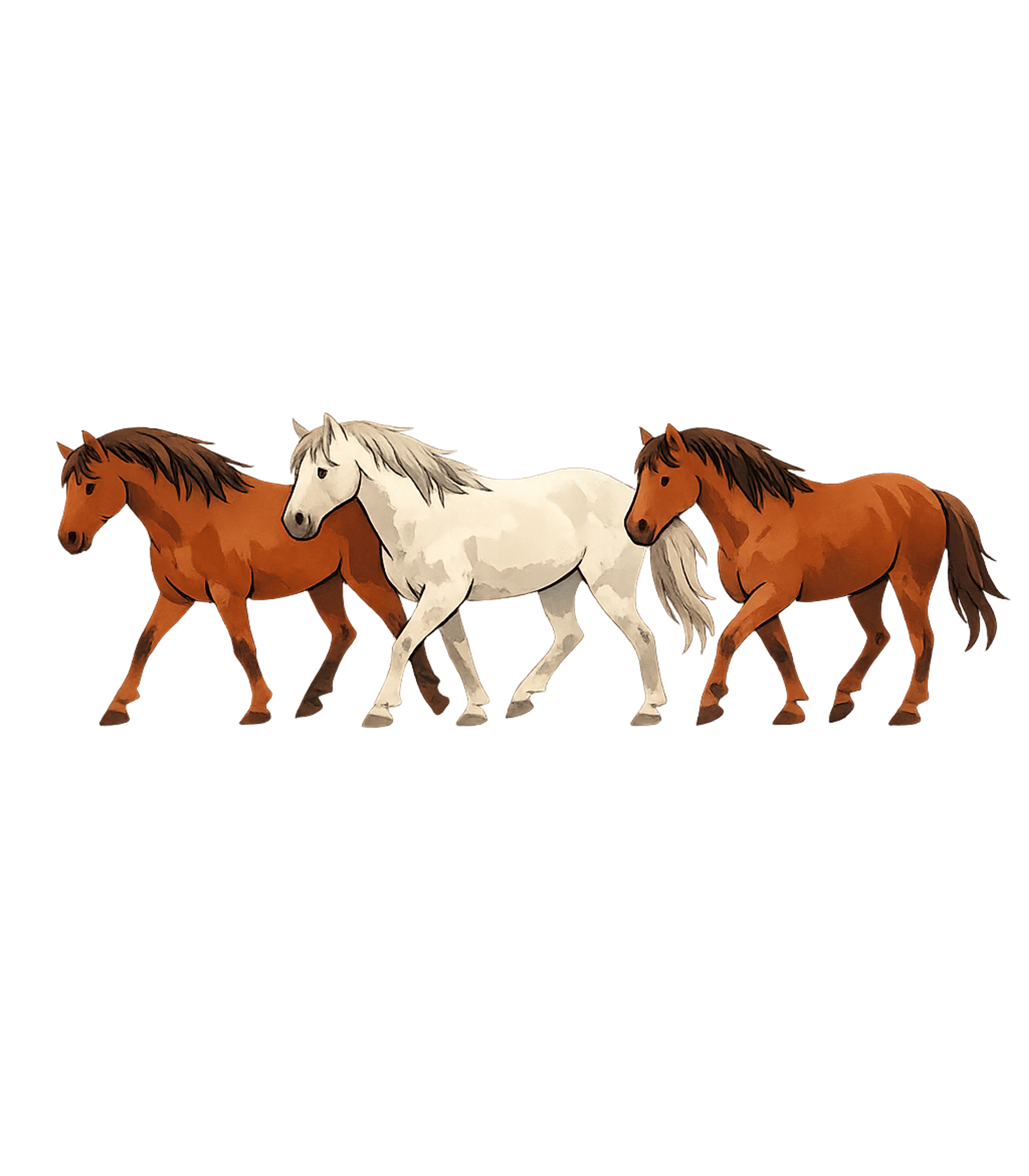 Three Walking Horses Horses Hooded Sweatshirt featuring This graphic tee features three stylized horses in different – designed by Geoff Brown @ SunFrog Three Walking Horses Horses Hooded Sweatshirt featuring This graphic tee features three stylized horses in different – designed by Geoff Brown @ SunFrog