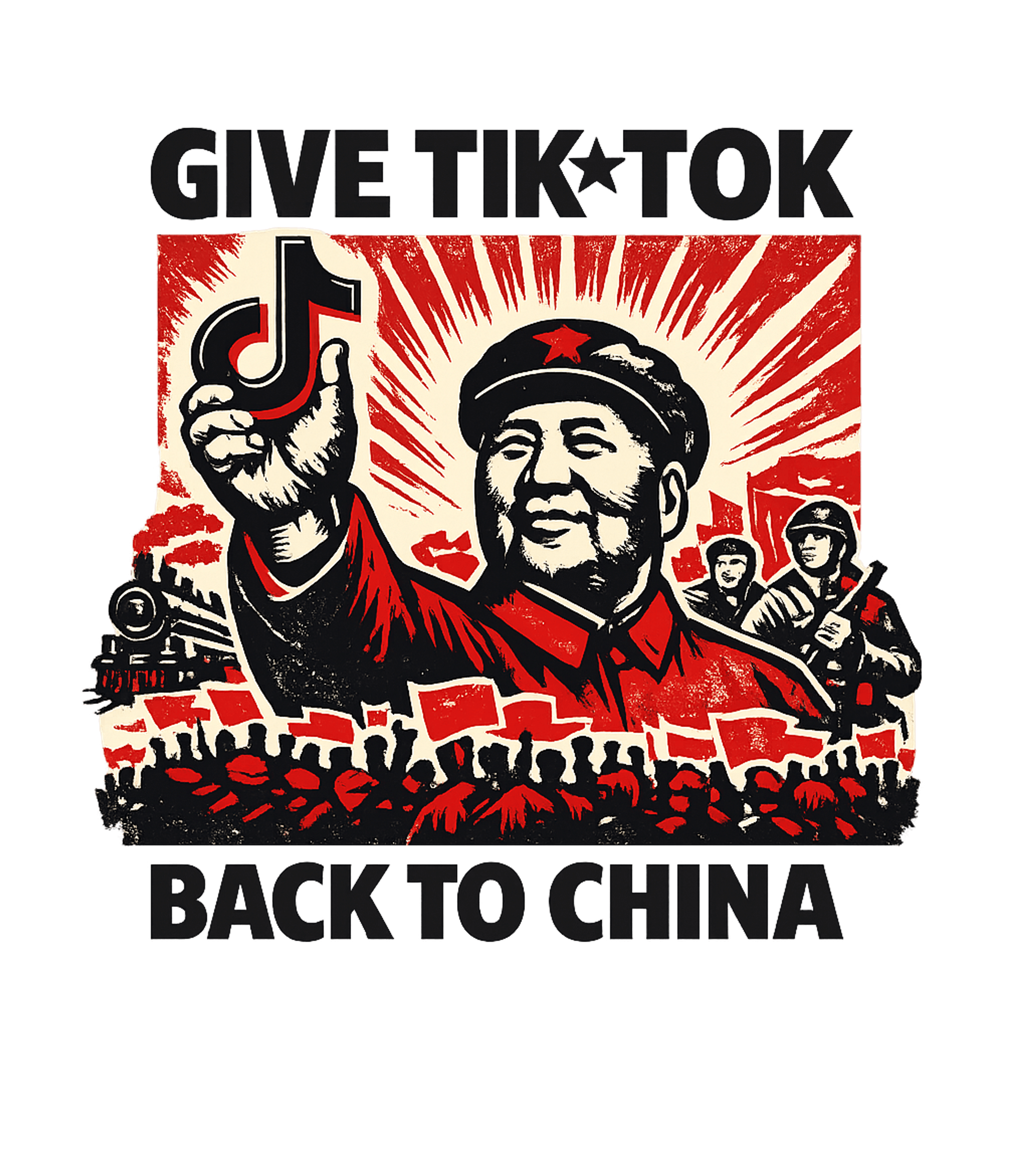 TikTok Back To China Meme Humor Hooded Sweatshirt featuring This graphic tee features a satirical depiction of Mao Zedon – designed by Geoff Brown @ SunFrog TikTok Back To China Meme Humor Hooded Sweatshirt featuring This graphic tee features a satirical depiction of Mao Zedon – designed by Geoff Brown @ SunFrog