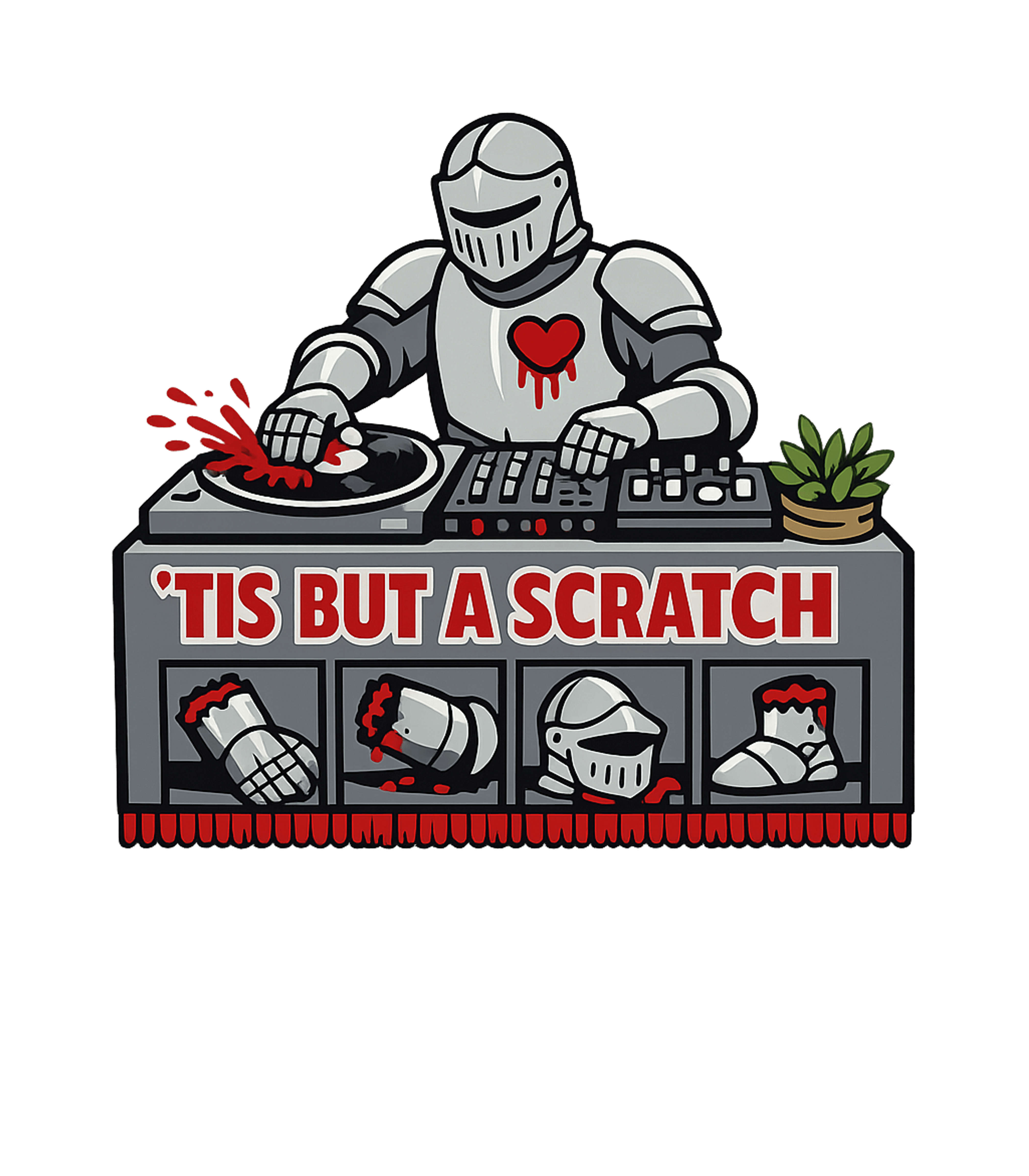 Tis But A Scratch DJ Meme Humor Hooded Sweatshirt featuring Spin some medieval beats with this hilarious 'Tis But A Scra – designed by Geoff Brown @ SunFrog Tis But A Scratch DJ Meme Humor Hooded Sweatshirt featuring Spin some medieval beats with this hilarious 'Tis But A Scra – designed by Geoff Brown @ SunFrog