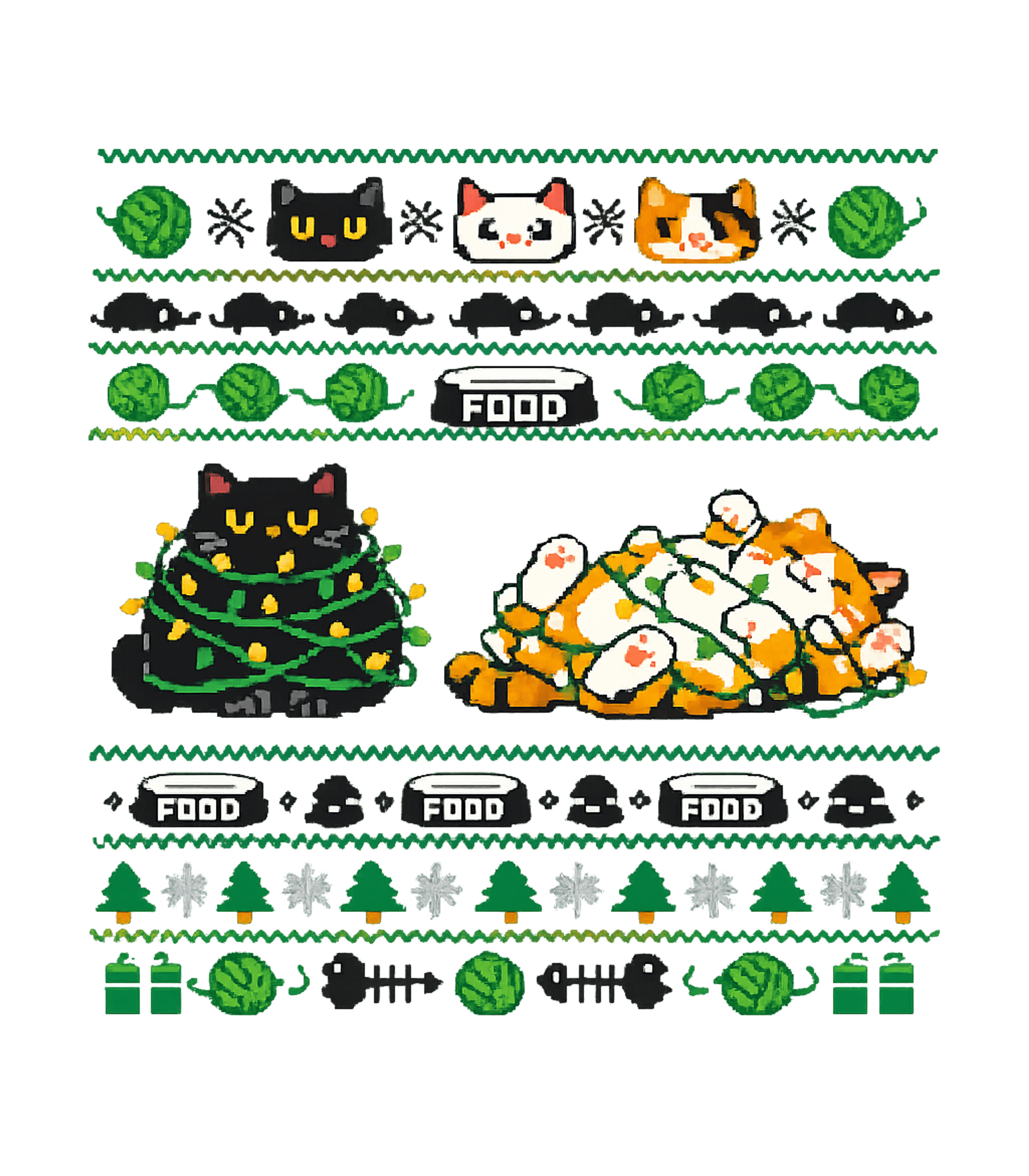 Ugly Christmas Cats Sweater Cats Hooded Sweatshirt featuring Get into the holiday spirit with this fun pixel art t-shirt – designed by Geoff Brown @ SunFrog Ugly Christmas Cats Sweater Cats Hooded Sweatshirt featuring Get into the holiday spirit with this fun pixel art t-shirt – designed by Geoff Brown @ SunFrog