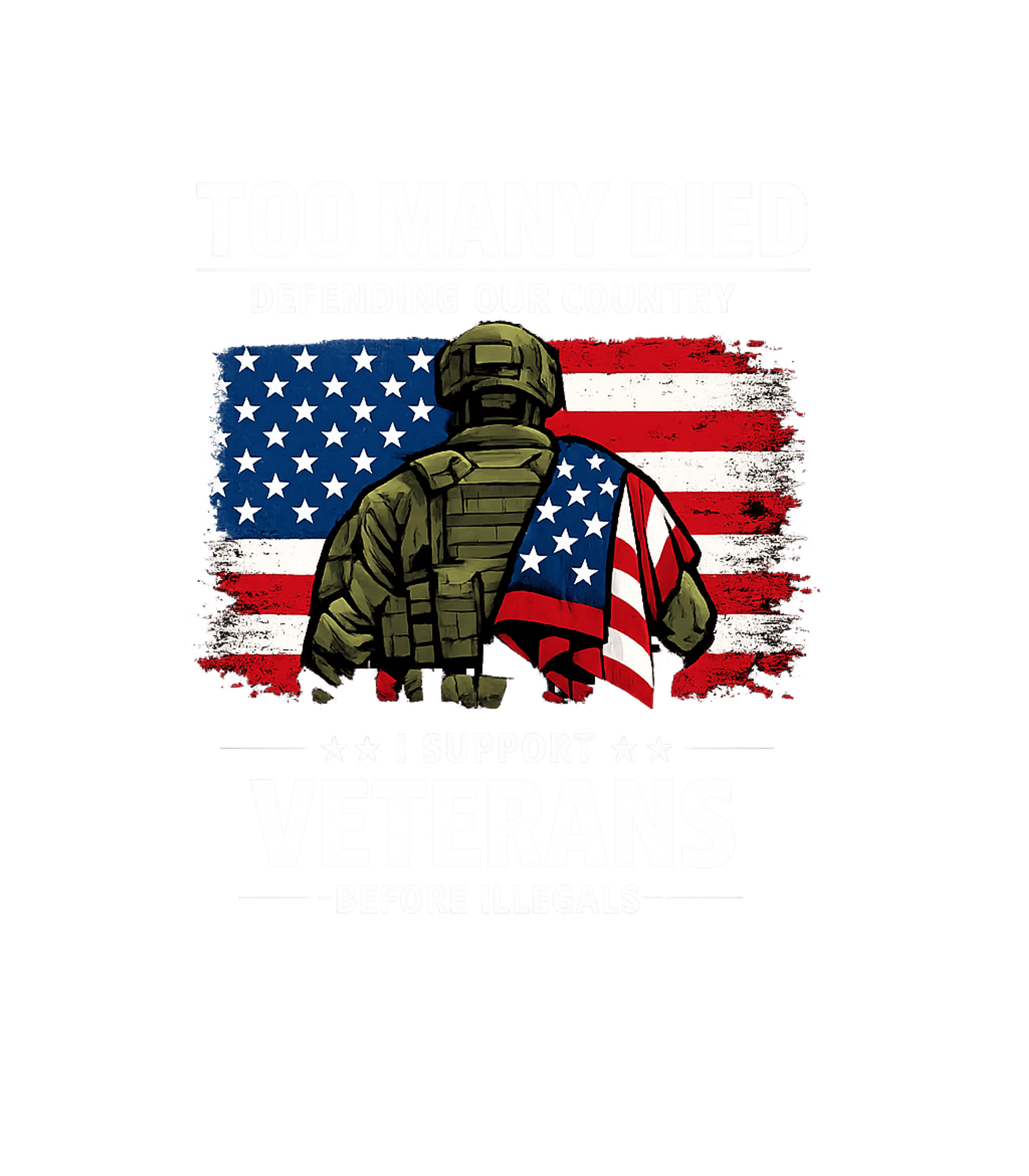 Veterans Before Illegals Veterans Crewneck Sweatshirt featuring This powerful graphic honors those who sacrificed for our na – designed by Geoff Brown @ SunFrog Veterans Before Illegals Veterans Crewneck Sweatshirt featuring This powerful graphic honors those who sacrificed for our na – designed by Geoff Brown @ SunFrog