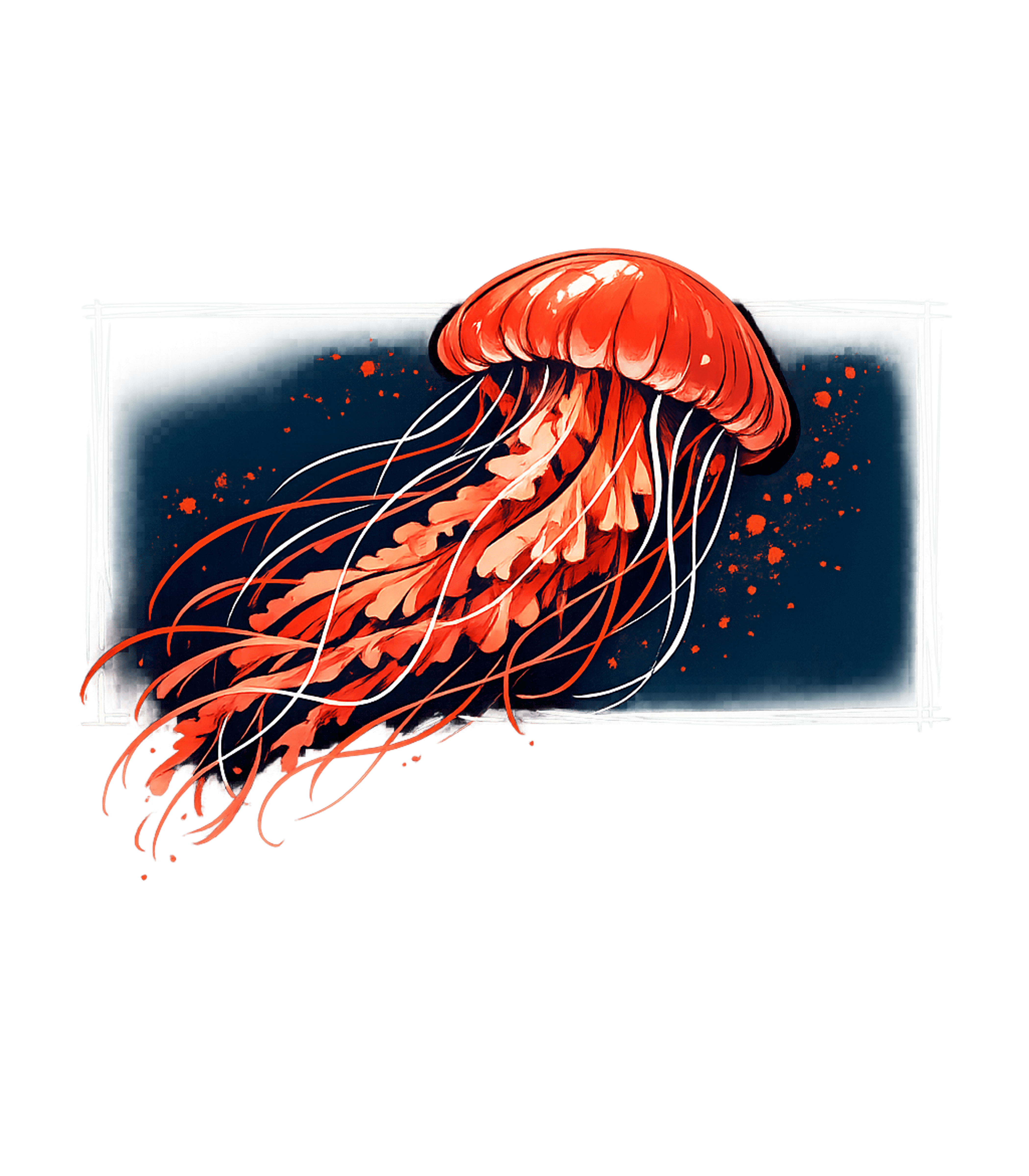 Vibrant Jellyfish Ocean Art Wildlife Crewneck Sweatshirt featuring Dive into the depths with this vibrant red jellyfish design, – designed by Geoff Brown @ SunFrog Vibrant Jellyfish Ocean Art Wildlife Crewneck Sweatshirt featuring Dive into the depths with this vibrant red jellyfish design, – designed by Geoff Brown @ SunFrog