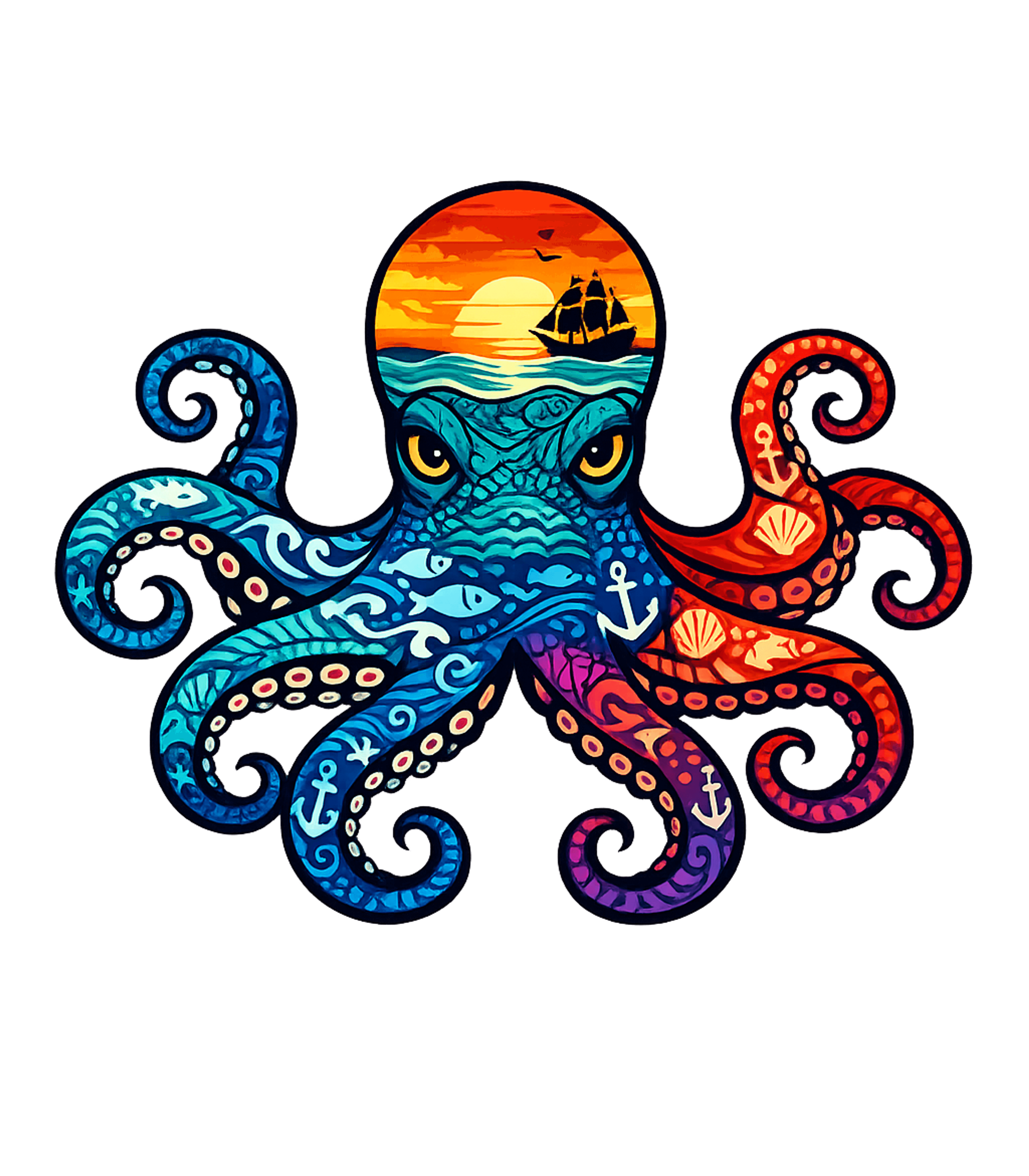 Vibrant Ocean Octopus Wildlife Hooded Sweatshirt featuring Dive into the deep with this vibrant octopus artwork, featur – designed by Geoff Brown @ SunFrog Vibrant Ocean Octopus Wildlife Hooded Sweatshirt featuring Dive into the deep with this vibrant octopus artwork, featur – designed by Geoff Brown @ SunFrog