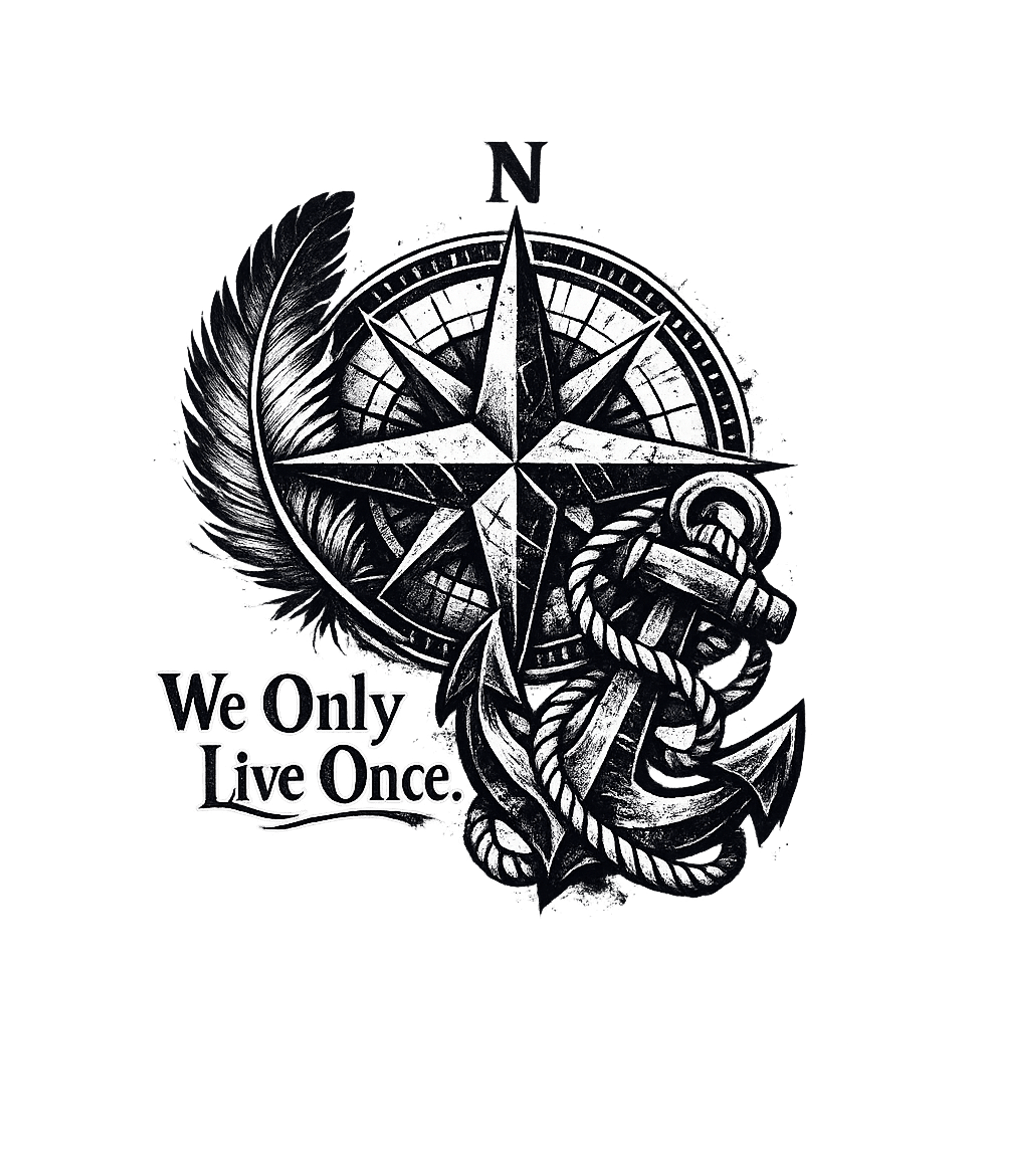 We Only Live Once Boating Crewneck Sweatshirt featuring Embrace life's adventures with this striking black and white – designed by Geoff Brown @ SunFrog We Only Live Once Boating Crewneck Sweatshirt featuring Embrace life's adventures with this striking black and white – designed by Geoff Brown @ SunFrog