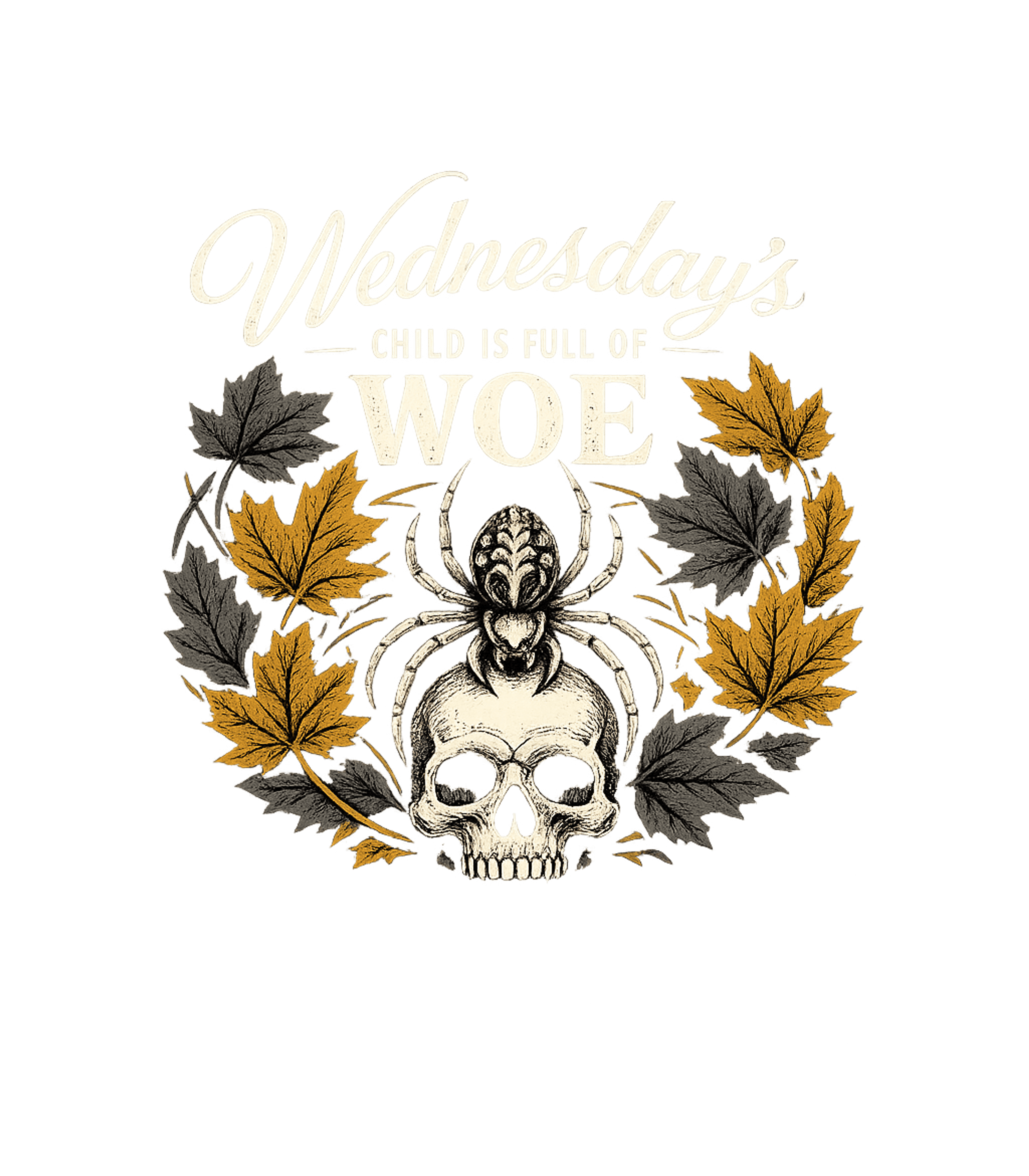 Wednesday's Child Woe halloween Premium T-Shirt featuring Embrace your dark side with this unique graphic featuring a – designed by Geoff Brown @ SunFrog Wednesday's Child Woe halloween Premium T-Shirt featuring Embrace your dark side with this unique graphic featuring a – designed by Geoff Brown @ SunFrog