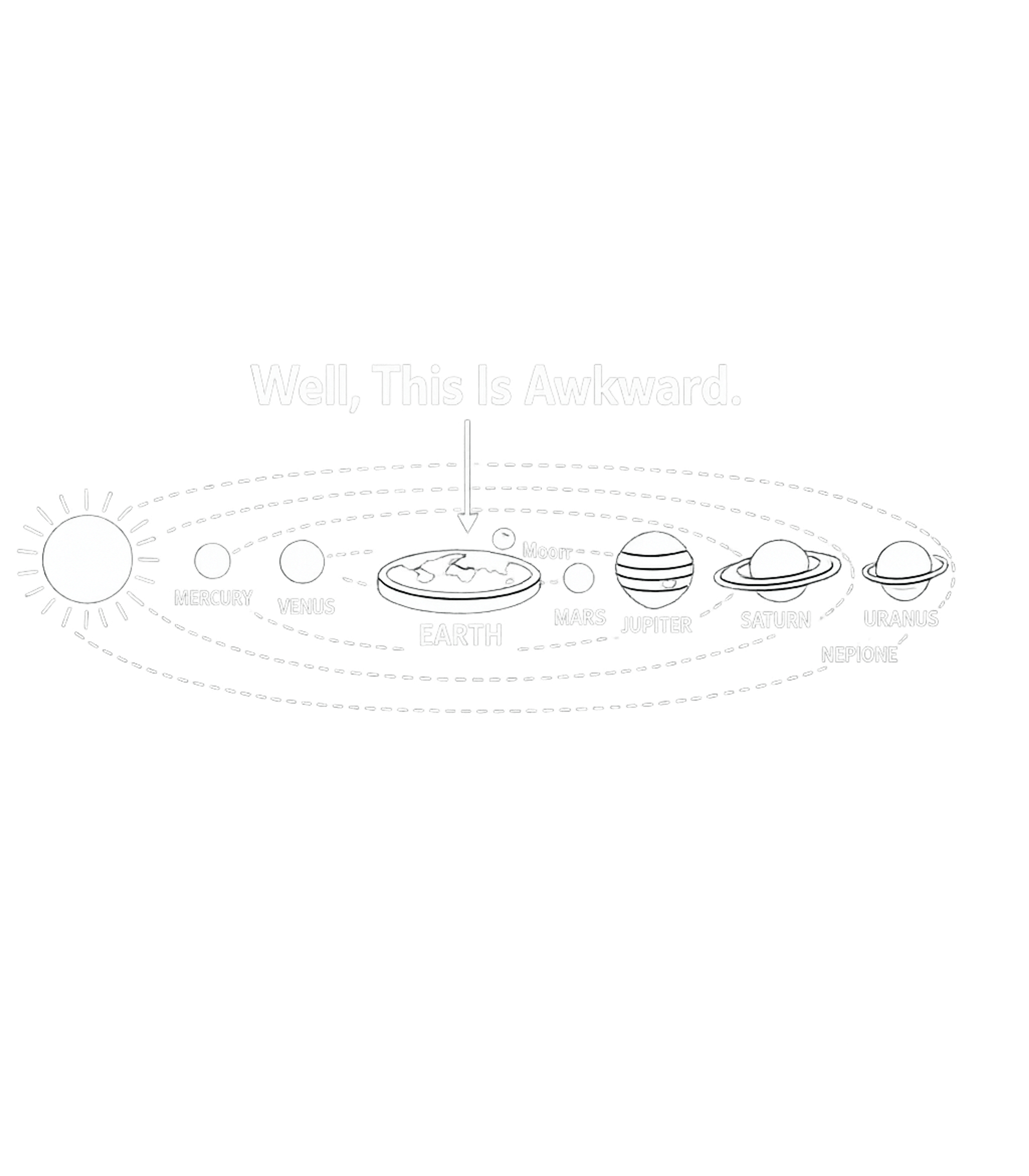 Well This Is Awkward Meme Humor Premium T-Shirt featuring A clever graphic tee humorously depicting a flat Earth amids – designed by Geoff Brown @ SunFrog Well This Is Awkward Meme Humor Premium T-Shirt featuring A clever graphic tee humorously depicting a flat Earth amids – designed by Geoff Brown @ SunFrog