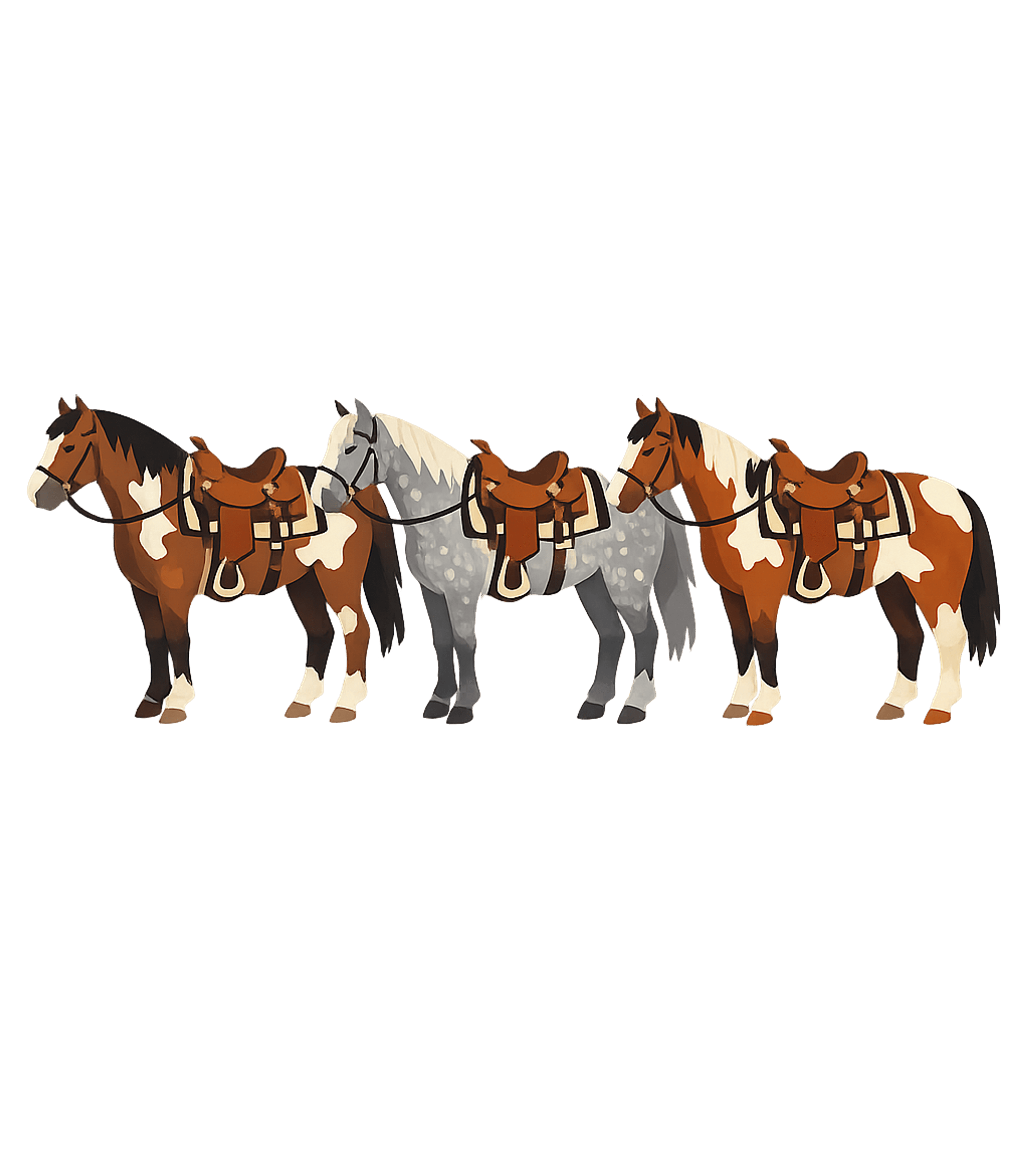 Western Saddled Horses Horses Crewneck Sweatshirt featuring Show your love for equestrian life with this charming graphi – designed by Geoff Brown @ SunFrog Western Saddled Horses Horses Crewneck Sweatshirt featuring Show your love for equestrian life with this charming graphi – designed by Geoff Brown @ SunFrog