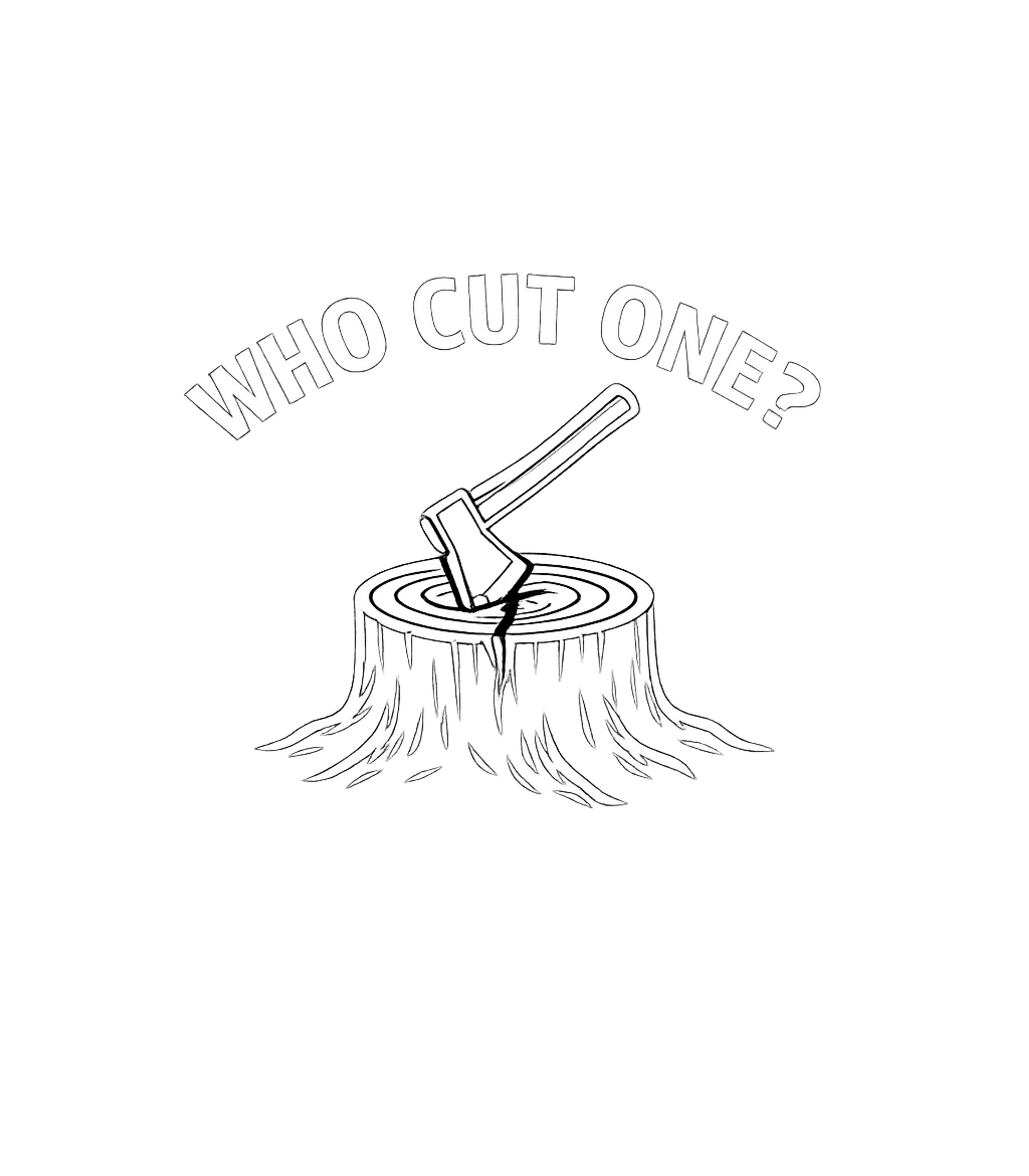 Who Cut One Dad Jokes Premium T-Shirt featuring This design features a clever play on words with an axe stuc – designed by Geoff Brown @ SunFrog Who Cut One Dad Jokes Premium T-Shirt featuring This design features a clever play on words with an axe stuc – designed by Geoff Brown @ SunFrog