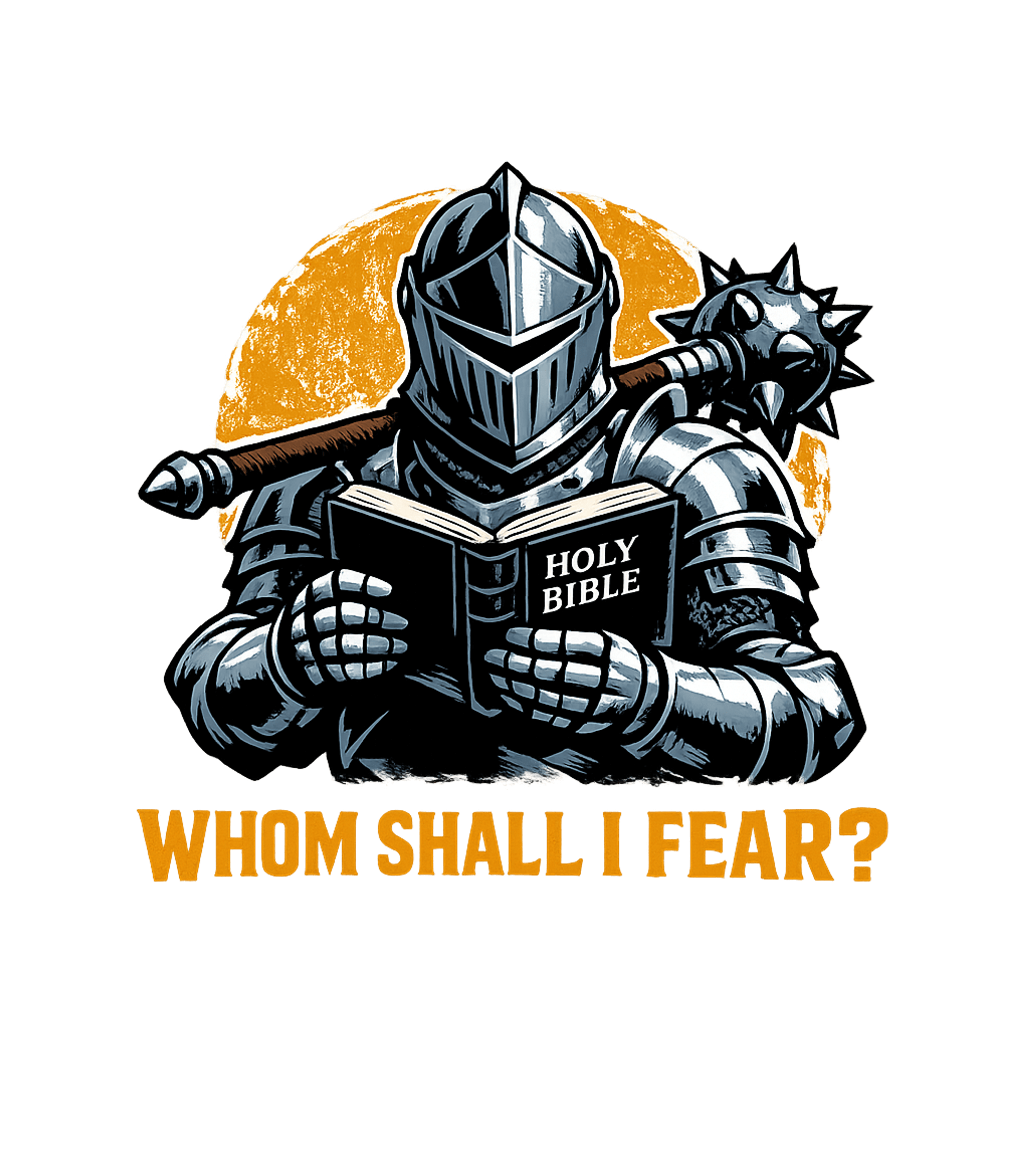 Whom Shall I Fear Knight Christian Faith Hooded Sweatshirt featuring This powerful artwork features a knight in armor holding a H – designed by Geoff Brown @ SunFrog Whom Shall I Fear Knight Christian Faith Hooded Sweatshirt featuring This powerful artwork features a knight in armor holding a H – designed by Geoff Brown @ SunFrog