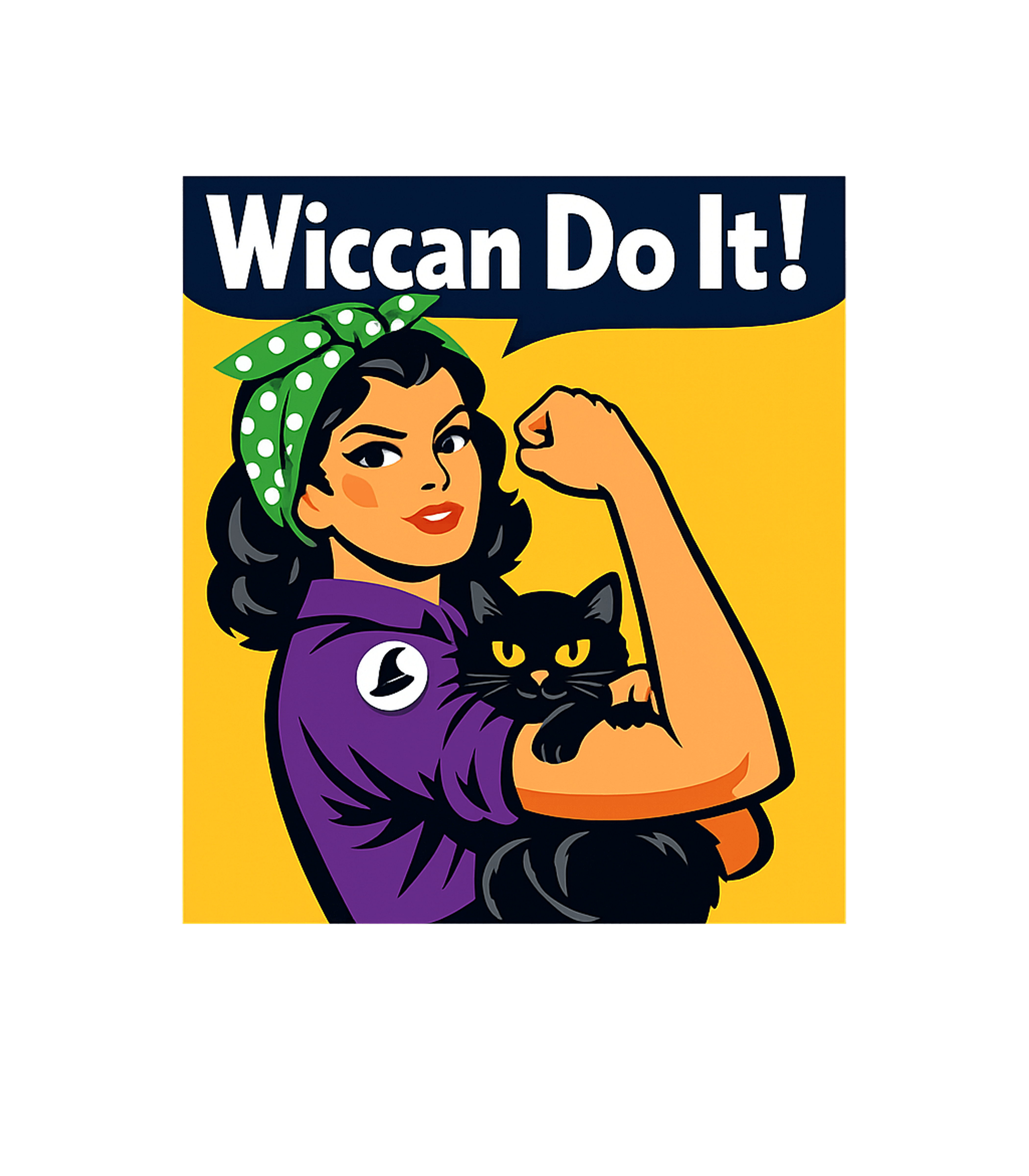 Wiccan Do It Cat halloween Hooded Sweatshirt featuring This empowering graphic features a Rosie the Riveter-inspire – designed by Geoff Brown @ SunFrog Wiccan Do It Cat halloween Hooded Sweatshirt featuring This empowering graphic features a Rosie the Riveter-inspire – designed by Geoff Brown @ SunFrog