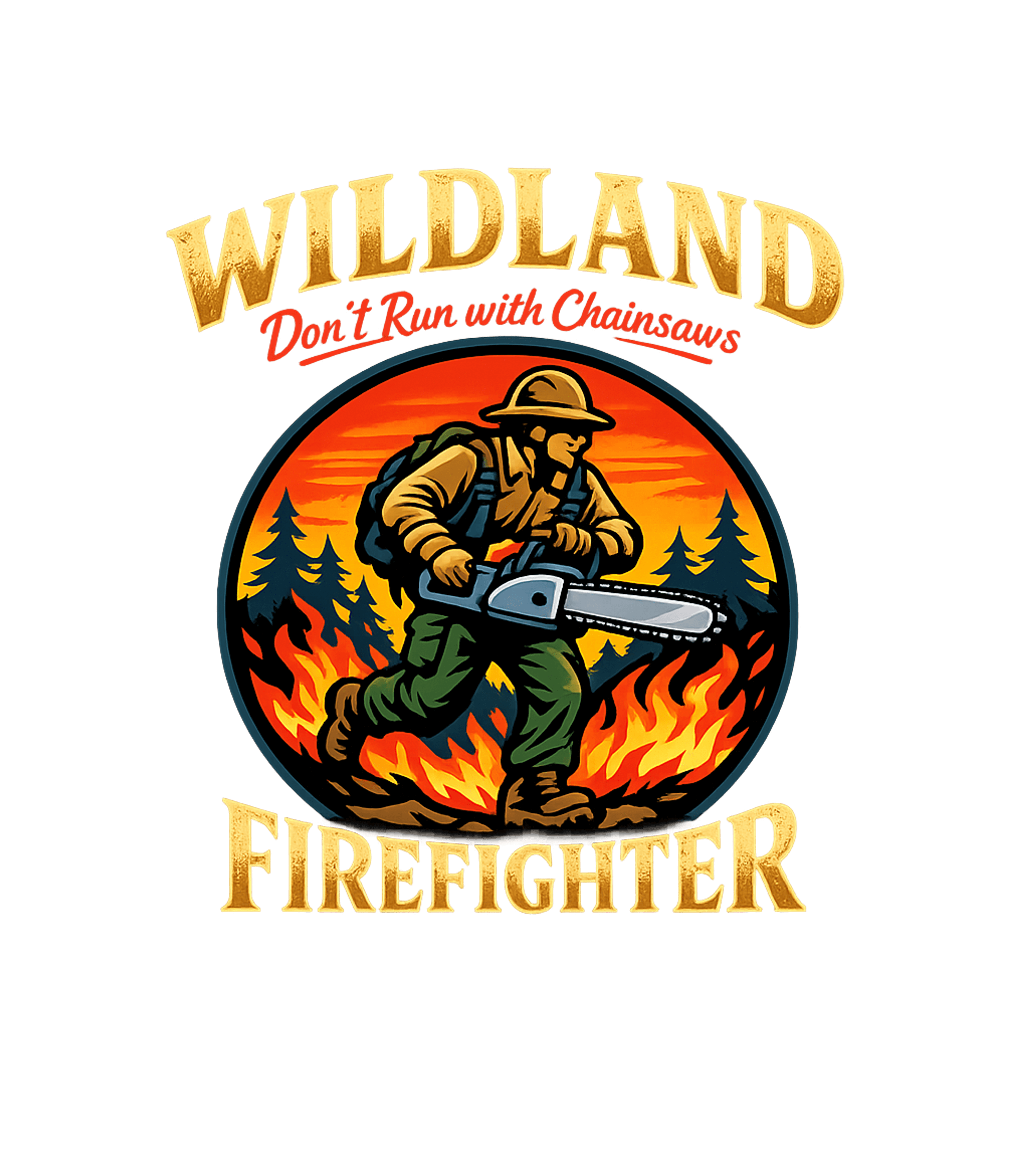 Wildland Firefighter Chainsaw Firefighter Premium T-Shirt featuring This humorous graphic features a wildland firefighter with a – designed by Geoff Brown @ SunFrog Wildland Firefighter Chainsaw Firefighter Premium T-Shirt featuring This humorous graphic features a wildland firefighter with a – designed by Geoff Brown @ SunFrog