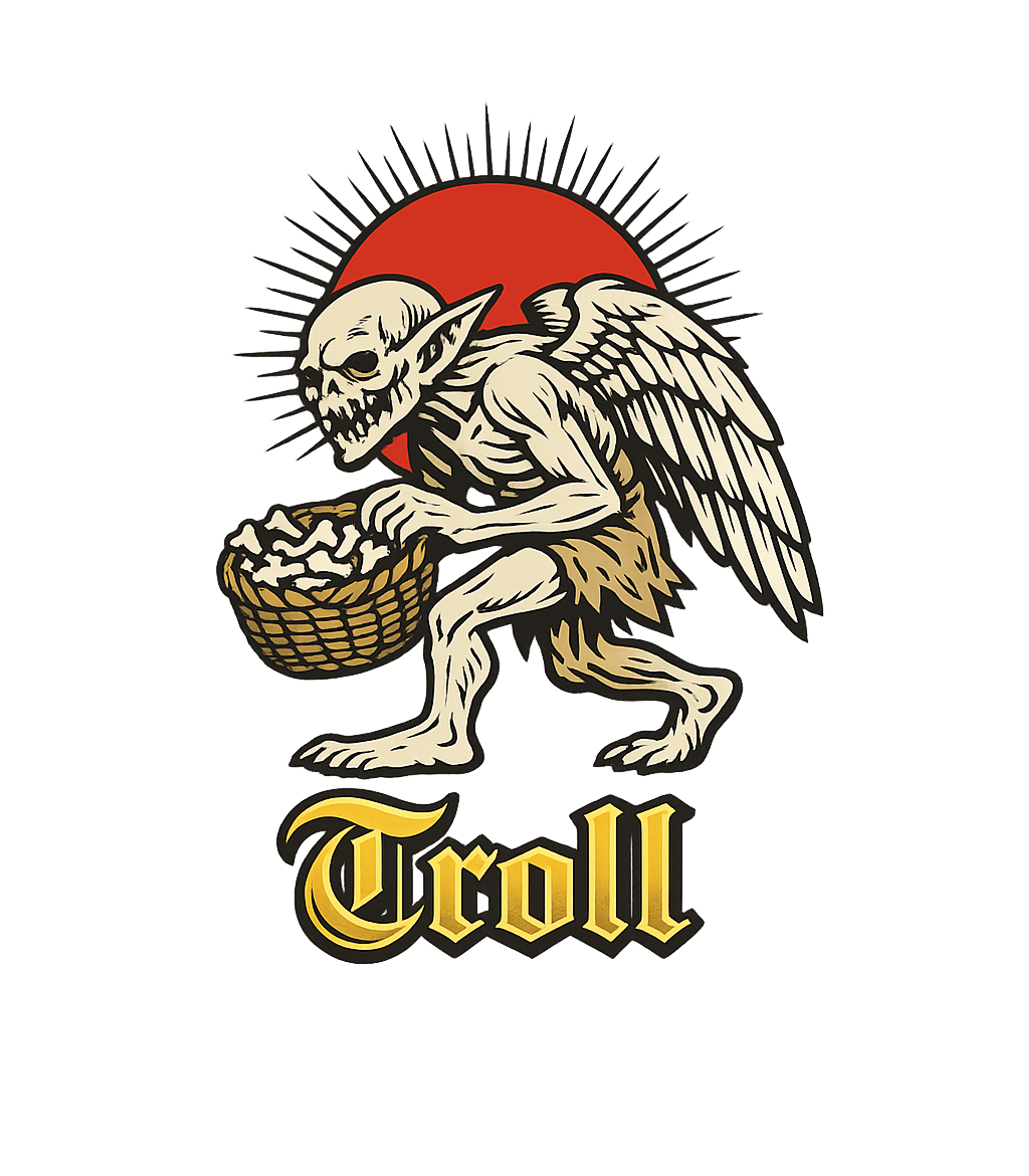 Winged Bones Troll Gaming Crewneck Sweatshirt featuring Unleash your inner fantasy with this graphic featuring a ske – designed by Geoff Brown @ SunFrog Winged Bones Troll Gaming Crewneck Sweatshirt featuring Unleash your inner fantasy with this graphic featuring a ske – designed by Geoff Brown @ SunFrog